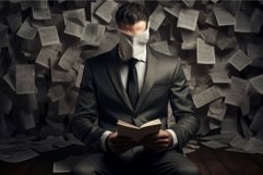 Professional Man suit white paper. Generate Ai Product Image 1