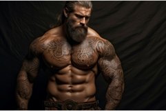 Artistic Man muscular medieval photo shot. Generate Ai Product Image 1