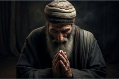 Humble Man muslim praying. Generate Ai Product Image 1