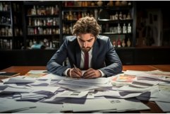 Creative Man planning paper art. Generate Ai Product Image 1