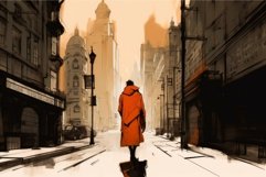 Man red coat. Generate Ai Product Image 1