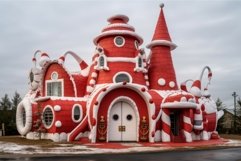 Person santa claus house. Generate Ai Product Image 1