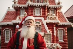 Festive Person santa claus house. Generate Ai Product Image 1