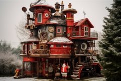 Inviting Person santa claus house. Generate Ai Product Image 1