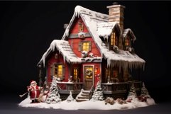 Extravagant Person santa claus house. Generate Ai Product Image 1