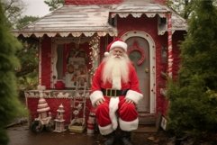 Nostalgic Person santa claus house. Generate Ai Product Image 1