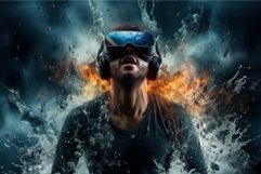 Man vr reality splash. Generate Ai Product Image 1