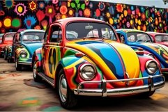Mysterious Car colorful graveyard. Generate Ai Product Image 1
