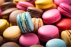 Vibrant Many colorful macarons. Generate Ai Product Image 1