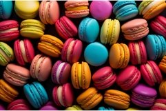 Sweet Many colorful macarons. Generate Ai Product Image 1