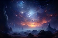 Tranquil Many galaxy at night. Generate Ai Product Image 1