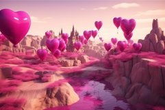 Heart magenta balloon love. Generate Ai Product Image 1