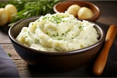 Buttery Mashed potatoes bowl. Generate Ai Product Image 1