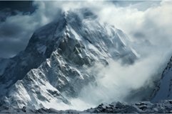 Ominous Massive avalanche mountains. Generate Ai Product Image 1