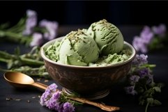 Earthy Matcha ice cream. Generate Ai Product Image 1