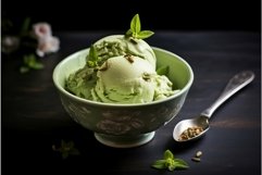 Exotic Matcha ice cream. Generate Ai Product Image 1