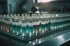 Medical vials factory. Generate Ai Product Image 1