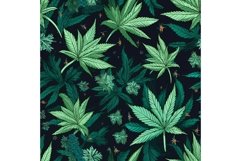 Innovative Medical marijuana art seamless pattern. Generate Product Image 1
