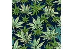 Therapeutic Medical marijuana art seamless pattern. Generate Product Image 1