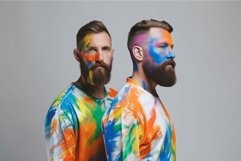 Men couple lgbt colorful. Generate Ai Product Image 1