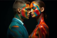 Harmonious Men couple colors. Generate Ai Product Image 1