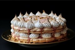 Creamy Meringue cake. Generate Ai Product Image 1