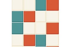 Chic Metro tile blue aqua banner. Generate Ai Product Image 1