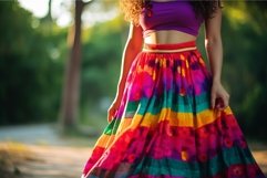 Intricate Mexican colorful skirt. Generate Ai Product Image 1