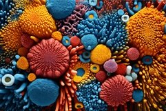 Diverse Colorful microbiome. Generate Ai Product Image 1