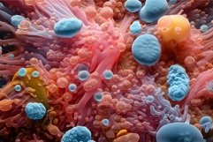 Dynamic Colorful microbiome. Generate Ai Product Image 1