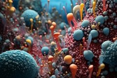 Complex Colorful microbiome. Generate Ai Product Image 1