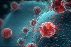 Microcosm virus macro view. Generate ai Product Image 1