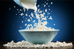 Crunchy Milk bowl flakes. Generate Ai Product Image 1