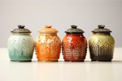 Ornamental Ceramic tea caddies. Generate Ai Product Image 1