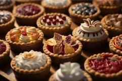 Savory Mini pies sauce closeup food. Generate Ai Product Image 1