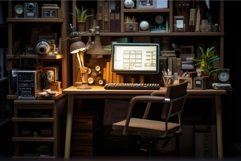 Convenient Miniature office workspace. Generate Ai Product Image 1