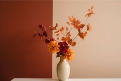 Minimalist autumn vase fall. Generate Ai Product Image 1