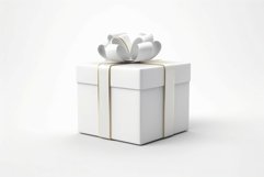 Gift box white solid mockup. Generate Ai Product Image 1