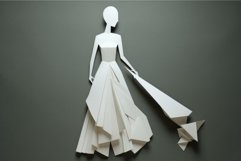 Imaginative Origami masterpiece mountain landscape. Generate Product Image 1