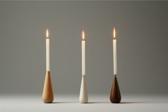 Aromatic Minimalist eucalyptus table burning candles. Genera Product Image 1