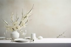 Simplistic Minimalist eucalyptus table decor candles. Genera Product Image 1