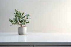 Minimalistic kitchen plant pot. Generate Ai Product Image 1