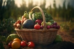 Vegetables basket. Generate Ai Product Image 1