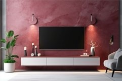 Cabinet tv wall. Generate Ai Product Image 1