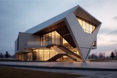 Minimalist Modern architecture facade. Generate Ai Product Image 1