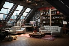 Versatile Modern concept room. Generate Ai Product Image 1