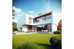 Modern sunny house. Generate Ai Product Image 1
