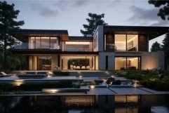 Sunny Modern sunny house. Generate Ai Product Image 1