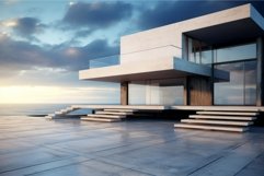 Elegant Modern sunny house. Generate Ai Product Image 1