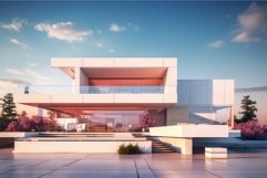 Serene Modern sunny house. Generate Ai Product Image 1